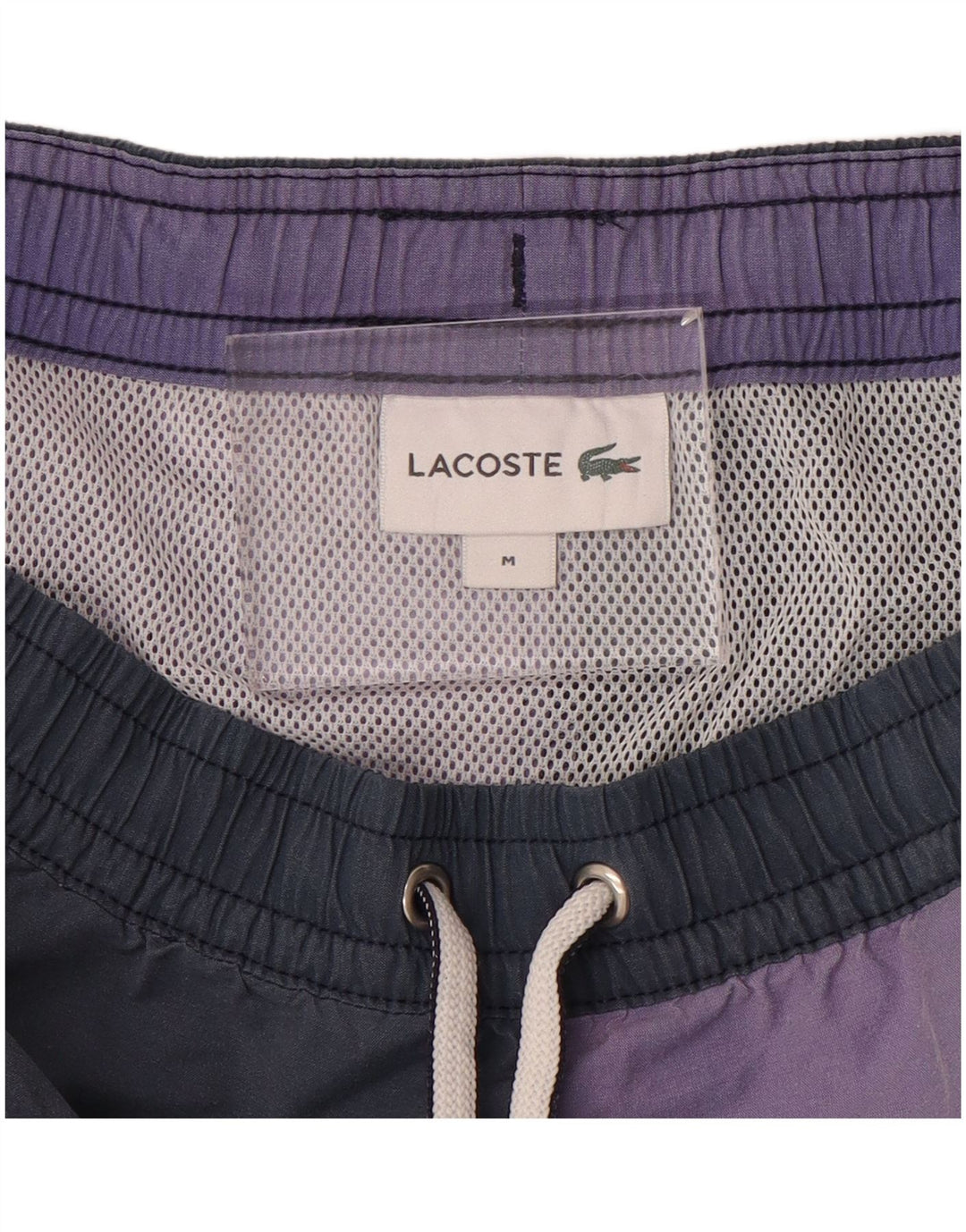 Lacoste Herren-Badeshorts mit Grafik, mittelgroß, mehrfarbig, Farbblock