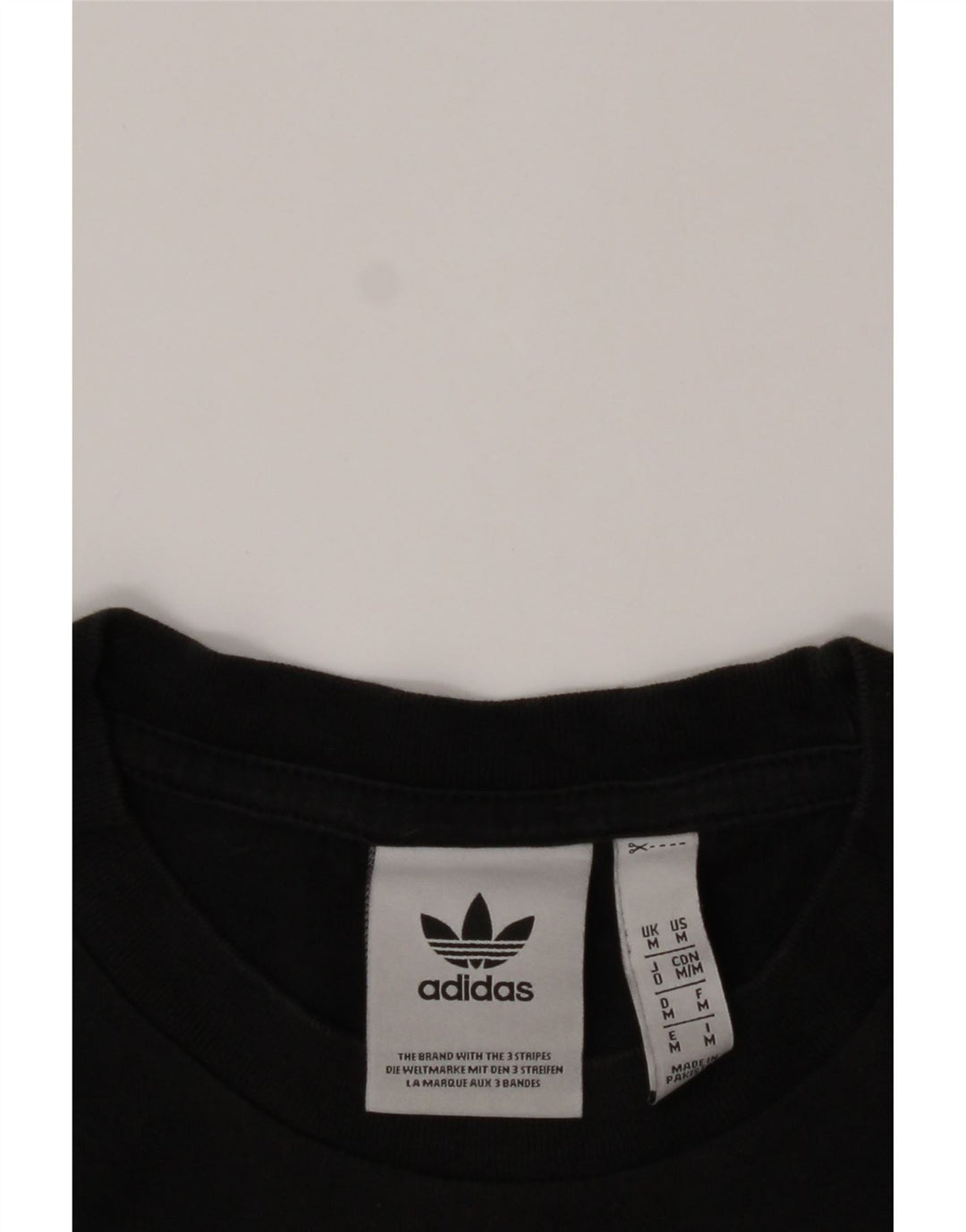 ADIDAS Mens Graphic T-Shirt Top Medium Black Cotton Vintage Adidas and Second-Hand Adidas from Messina Hembry 
