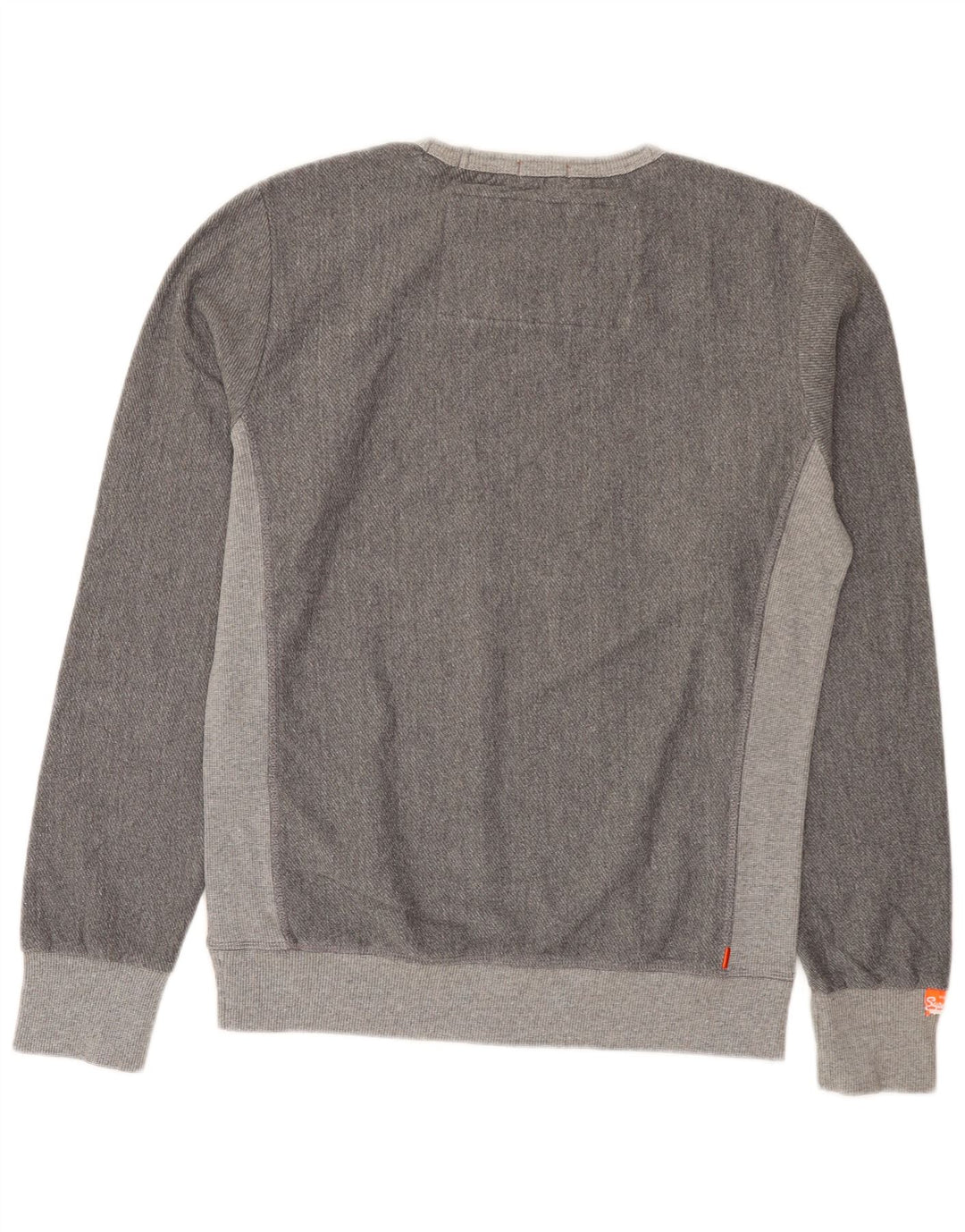 Superdry Herren-Sweatshirt-Pullover aus mittelgrauem Colourblock-Polyester