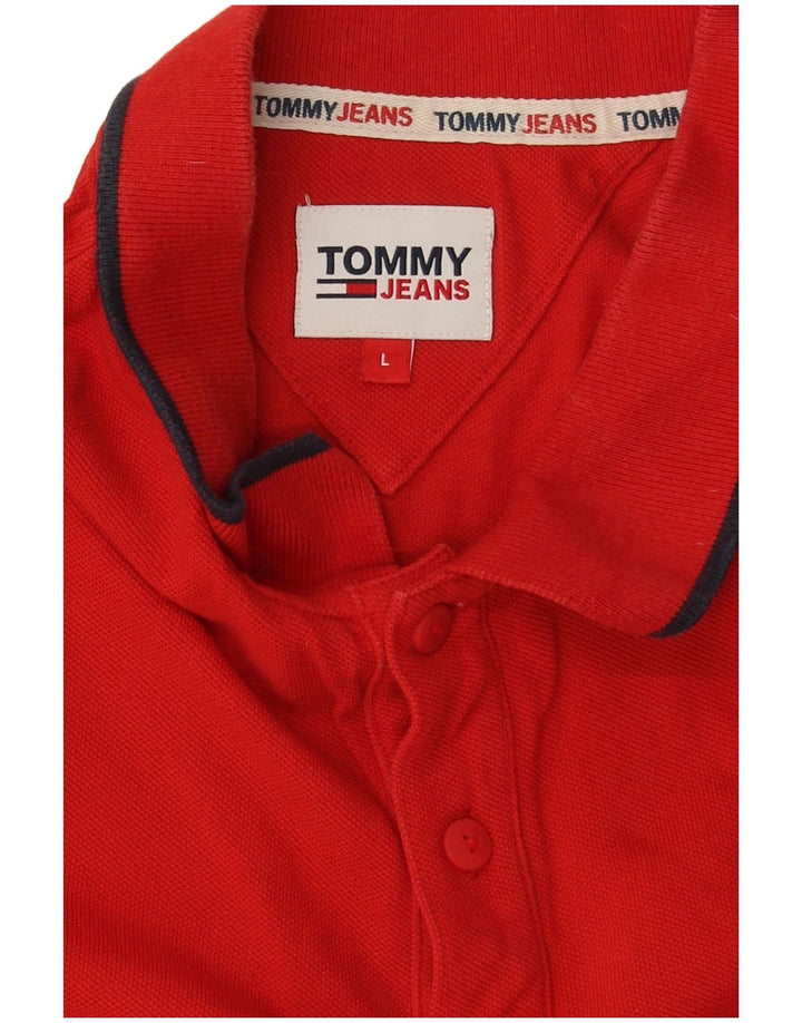 Tommy Hilfiger Herren-Poloshirt, große rote Baumwolle