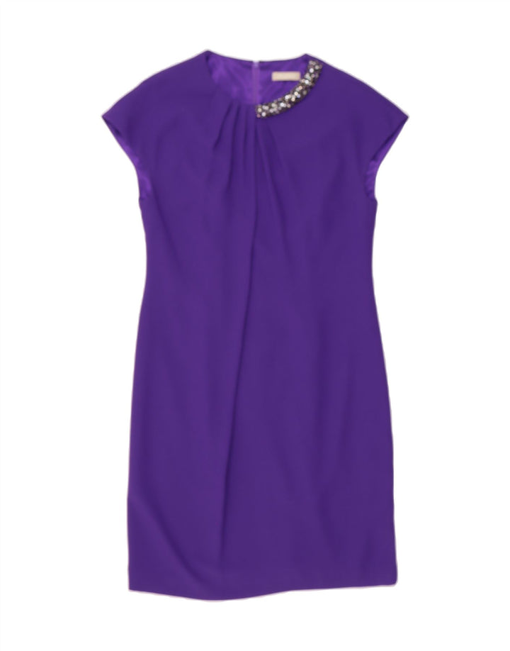 PLANET Womens Sheath Dress UK 12 Medium Purple Polyester Vintage Planet and Second-Hand Planet from Messina Hembry 