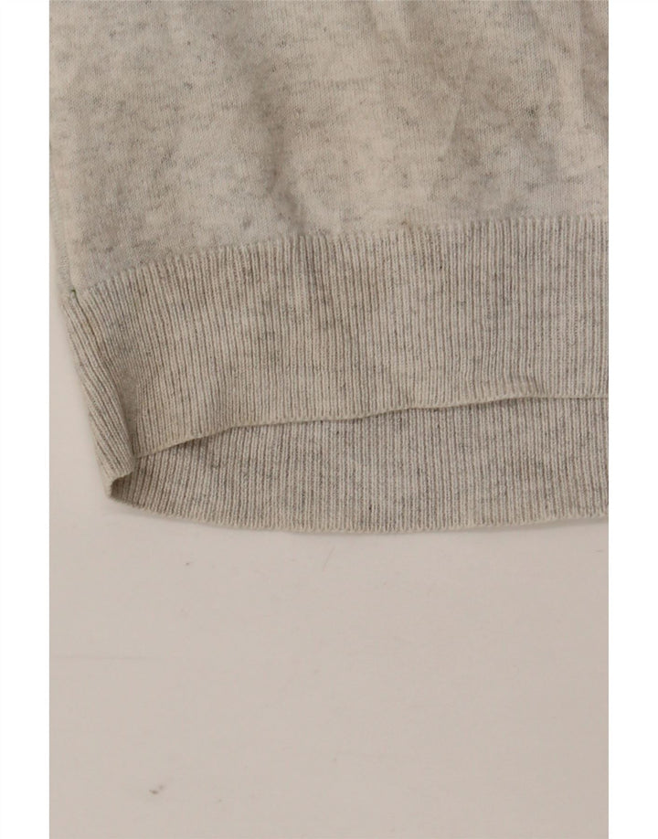 Marks & Spencer Herren-Poloshirt, groß, grau gestreift, Baumwolle