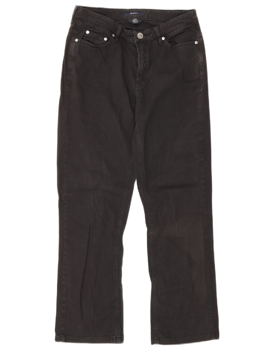 Gant Damen Straight Jeans W30 L27 Schwarze Baumwolle
