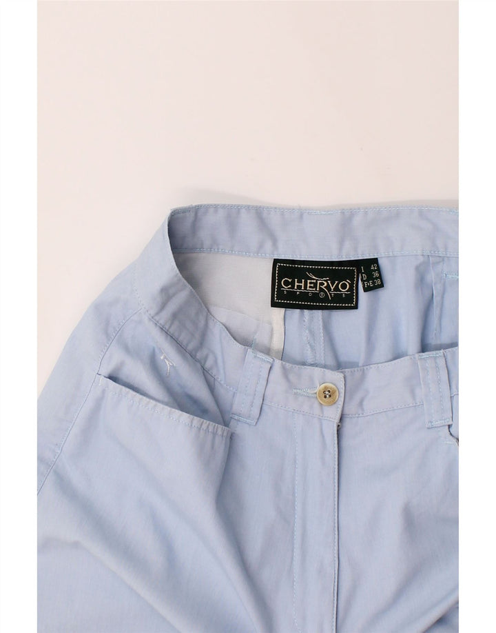 CHERVO Womens Casual Shorts IT 42 Medium W28 Blue Cotton Vintage Chervo and Second-Hand Chervo from Messina Hembry 