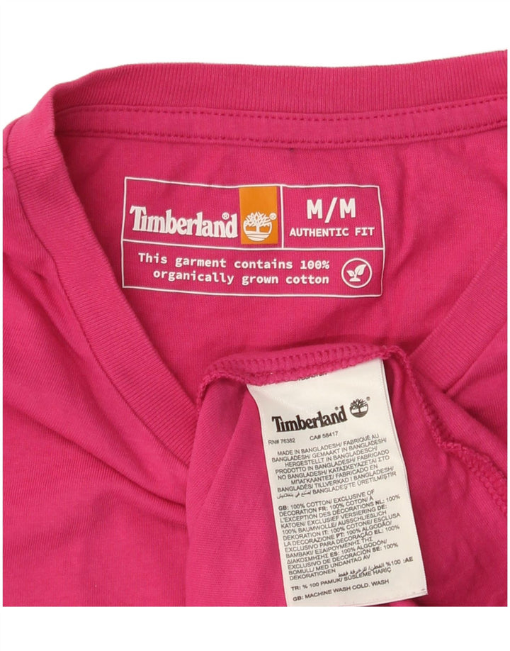 Timberland Herren Grafik-T-Shirt-Oberteil Mittelrosa
