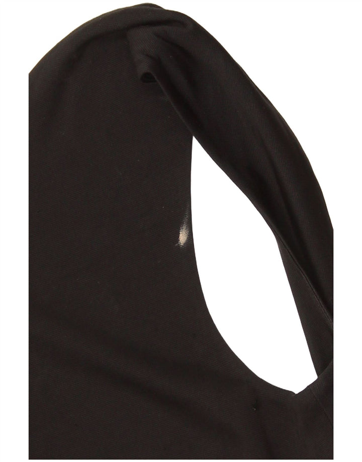 Just Cavalli Damen Ärmelloses Maxikleid mit Ausschnitt IT 44 Medium Schwarz