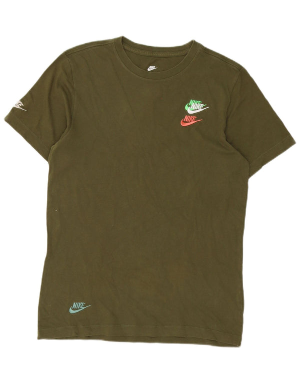 Nike Herren T-Shirt Top Small Khaki Baumwolle