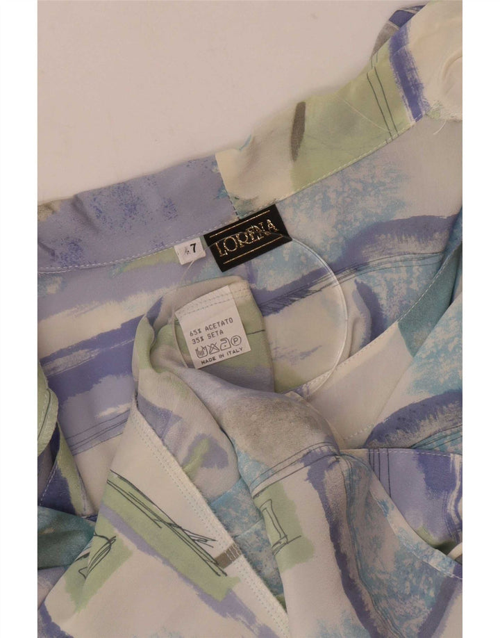 Lorena Womens Abstract Pattern Shirt Bluse IT 47 Large Mehrfarbig