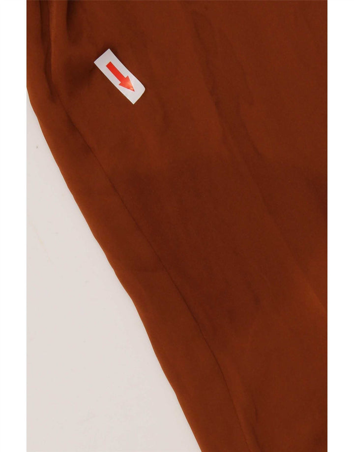 Marks & Spencer Damen Autograph Langarmblusenoberteil UK 12 Mittelbraun