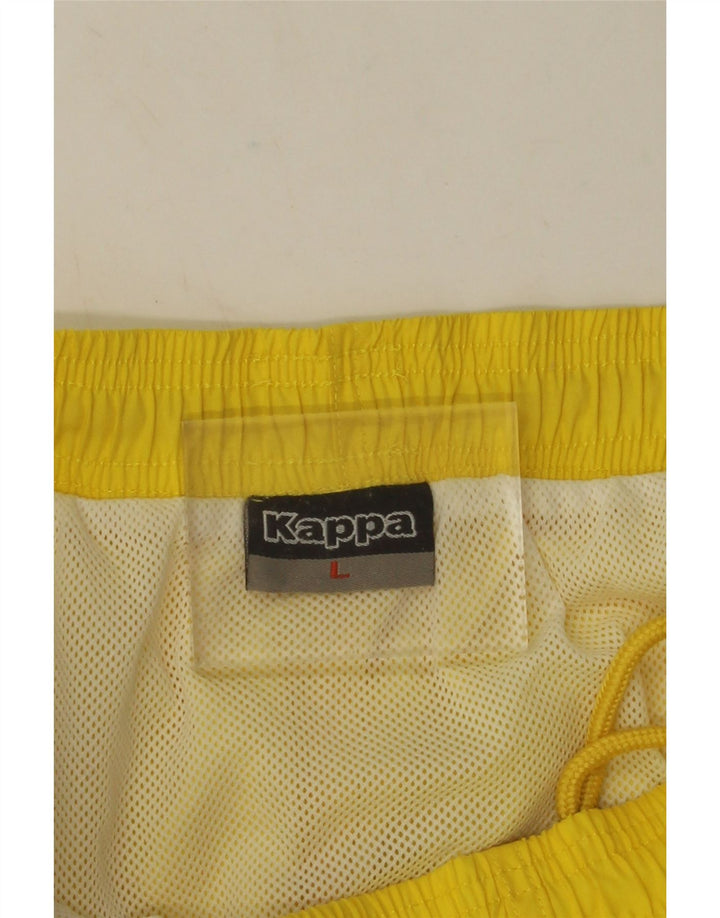 KAPPA Herren-Badeshorts mit Grafik, groß, Gelb, Farbblock