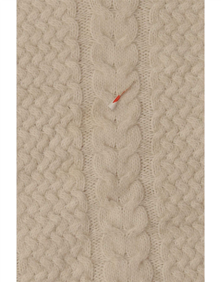 Marks & Spencer Damen-Pullover mit V-Ausschnitt, Gr. 14, Mittel, gebrochenes Weiß
