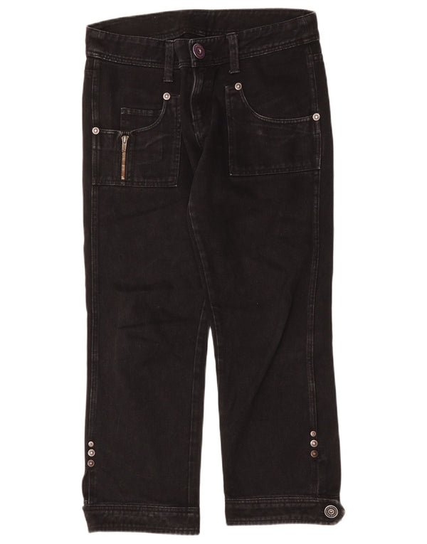Gerade geschnittene Damenjeans von Iceberg, W29, L25, schwarze Baumwolle