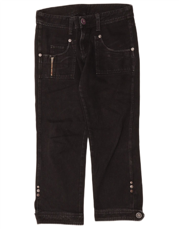 Gerade geschnittene Damenjeans von Iceberg, W29, L25, schwarze Baumwolle