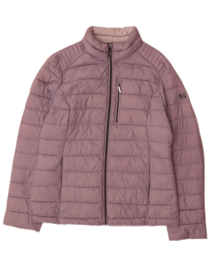 Michael Kors Damen Wattierte Jacke UK 14 Medium Purple Nylon
