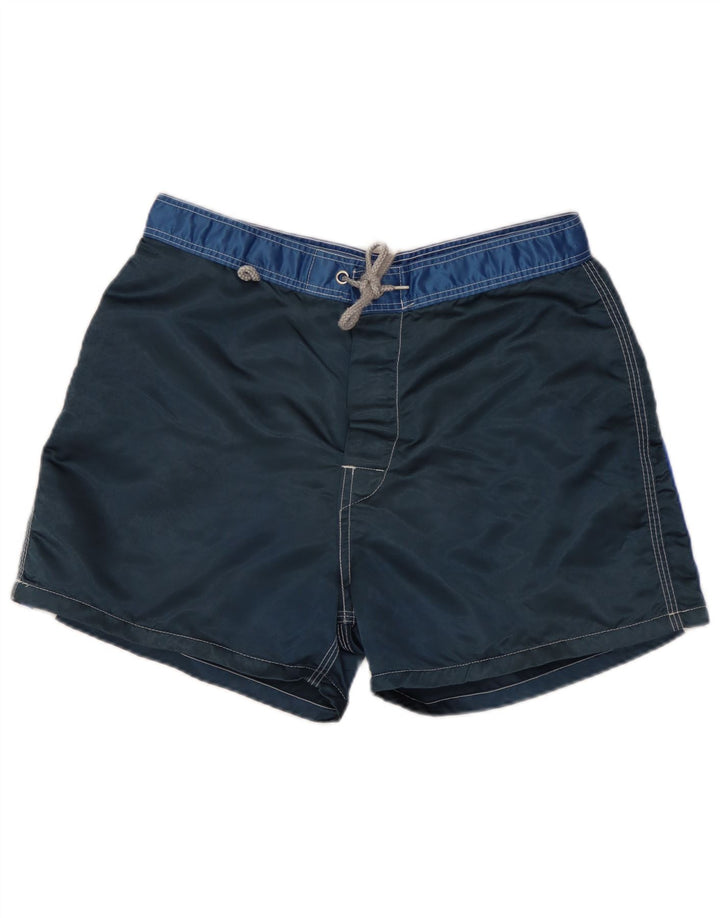 SUNDEK Herren-Badeshorts, mittelgroß, Marineblau, Colourblock-Nylon