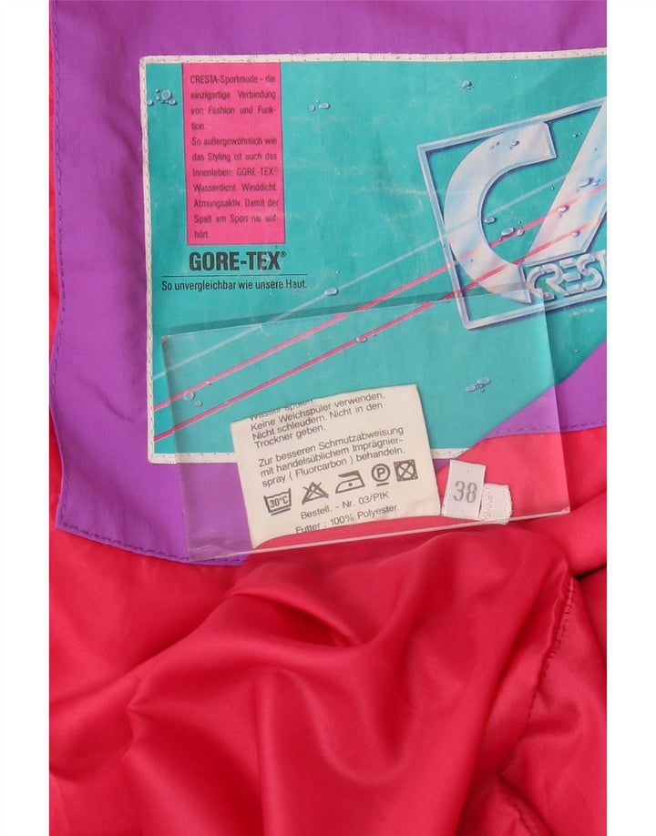 CRESTA Damen Gore-Tex Übergroßer gepolsterter Mantel EU 38 Mittelviolettes Polyester