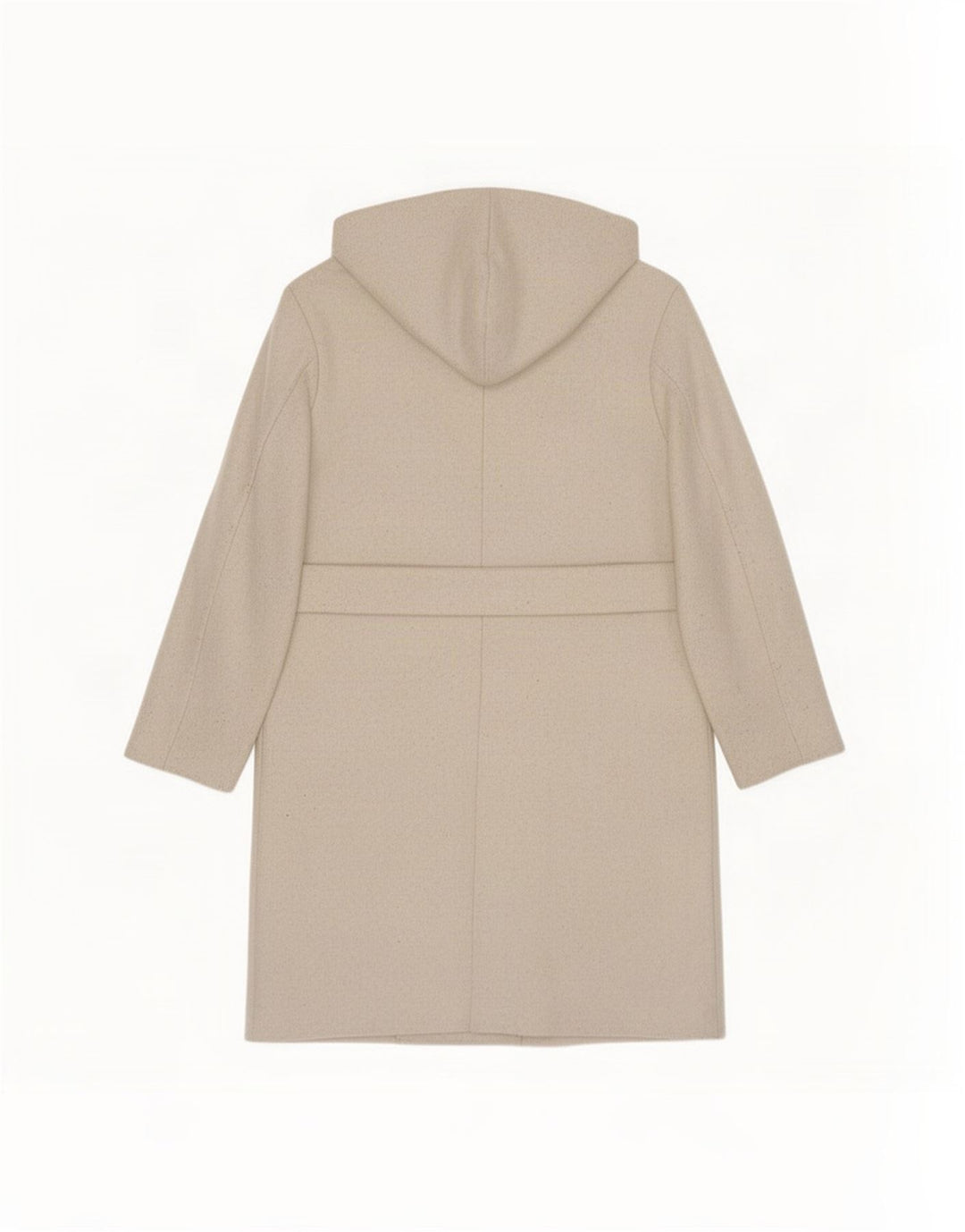 Übergroßer zweireihiger Mantel mit Kapuze von Zara für Damen, UK 10, Größe S, Beige