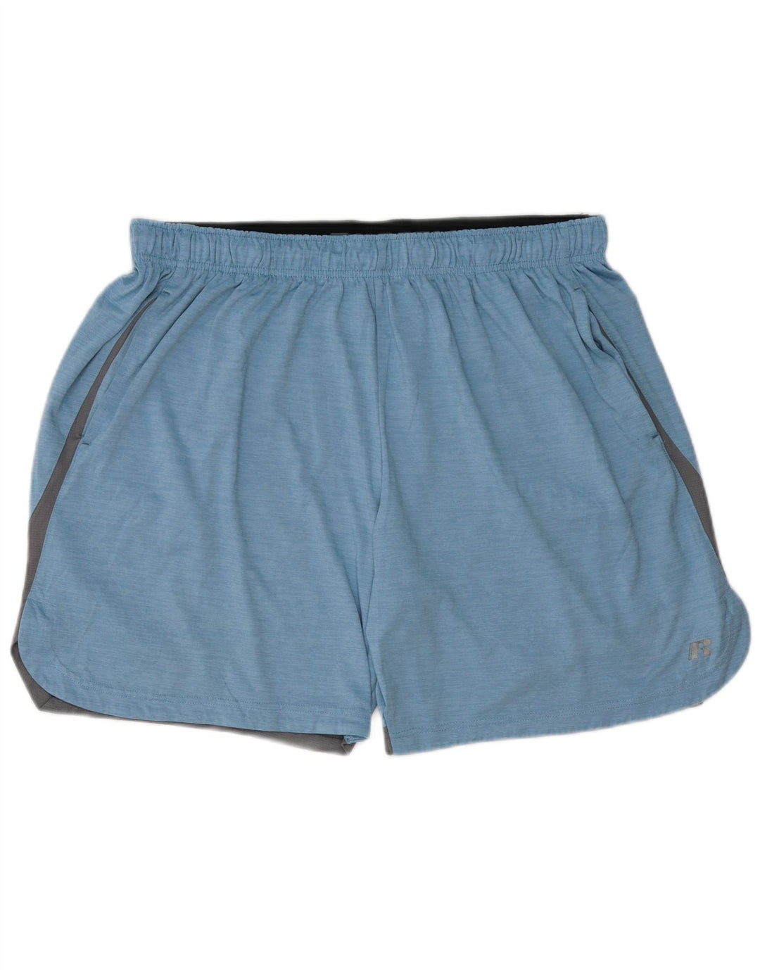 RUSSELL ATHLETIC Herren-Sportshorts XL Blaues Colourblock-Polyester
