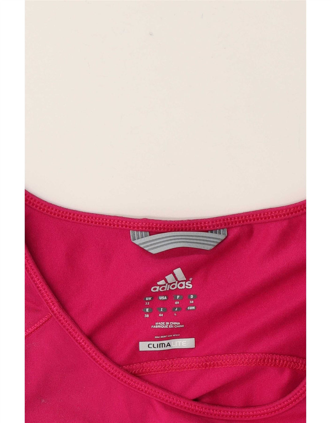 Adidas Damen Climalite T-Shirt Top UK 12 Mittelrosa
