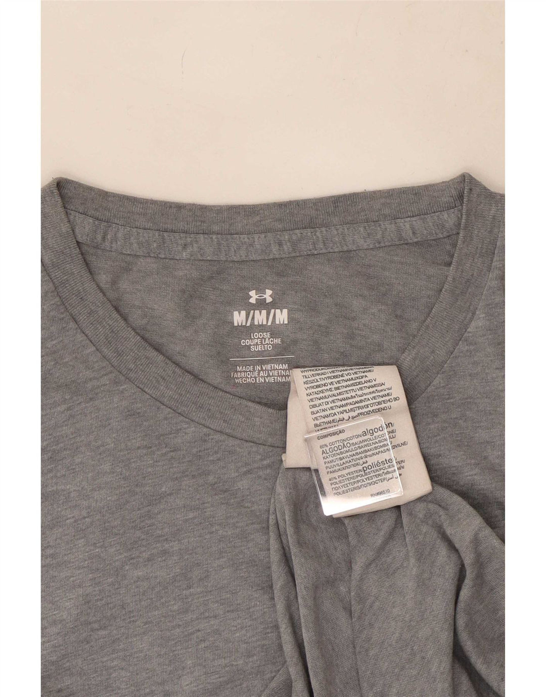 Under Armour Herren T-Shirt Top mittelgraue Baumwolle