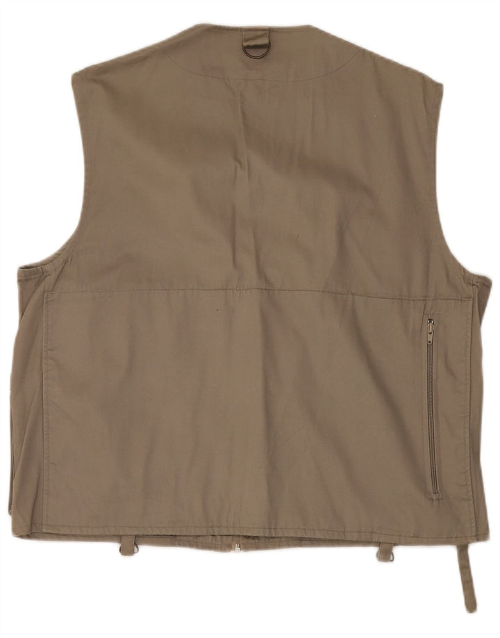Univers Herren Utility Gilet IT 52 XL Beige Baumwolle