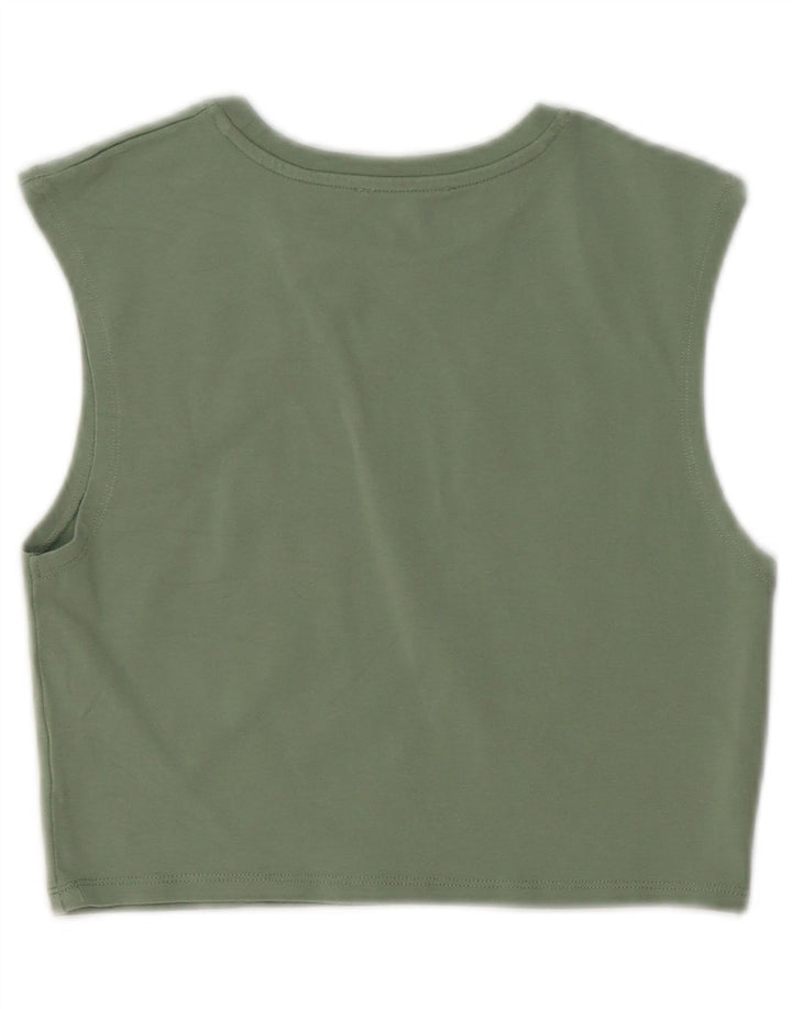 Zara Damen Crop Vest Top UK 12 Mittelgrün
