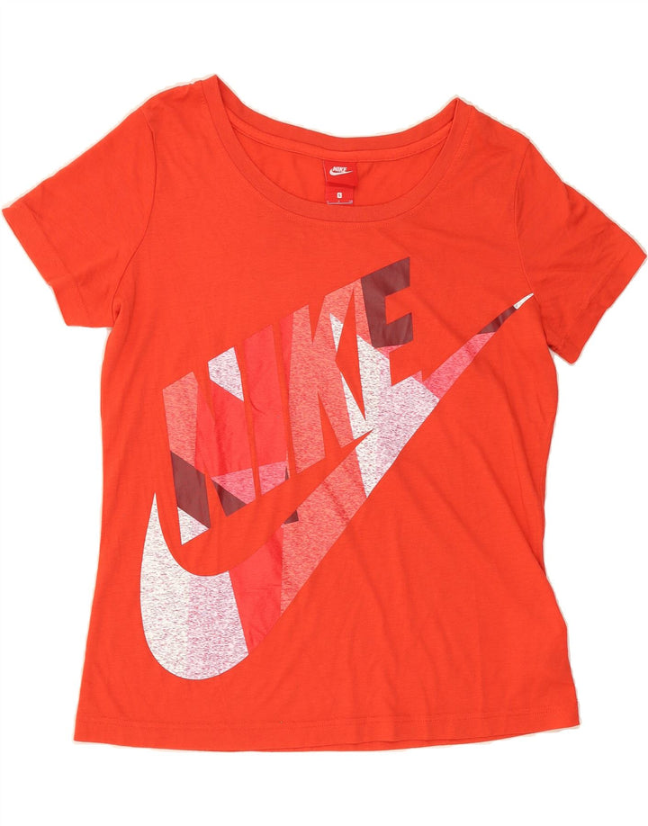 NIKE Womens Oversized Graphic T-Shirt Top UK 10 Small Red Polyester Vintage Nike and Second-Hand Nike from Messina Hembry 