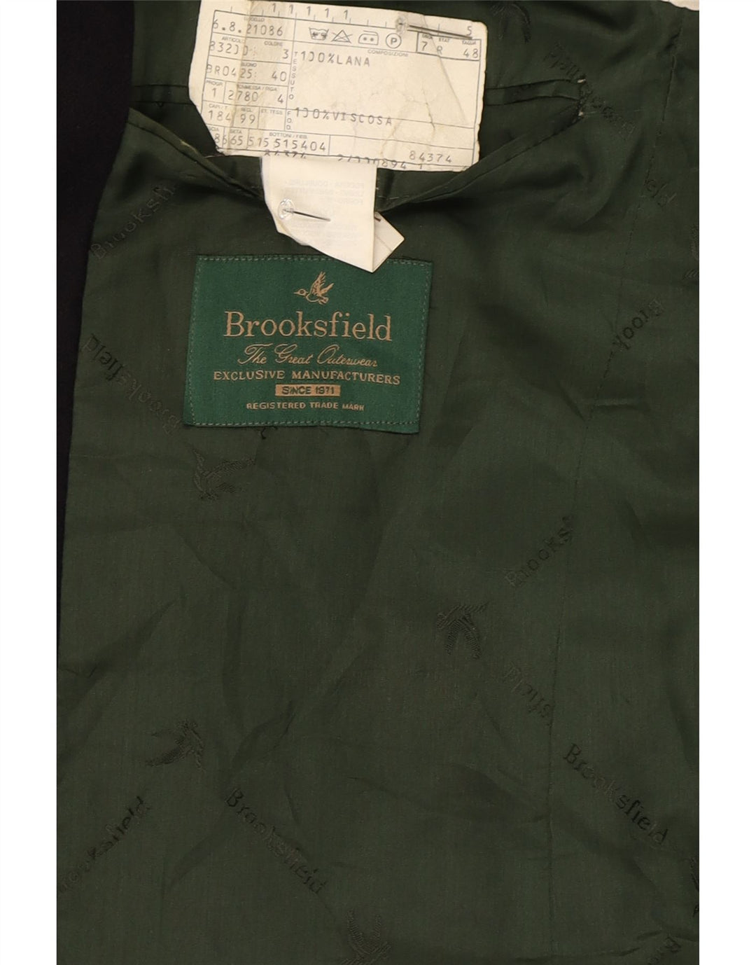 Brooksfield Herren-Blazer mit 2 Knöpfen, IT 48, mittelschwarze Wolle