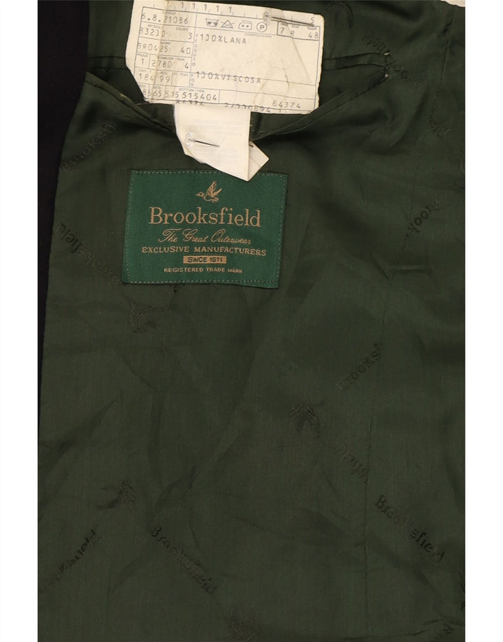 Brooksfield Herren-Blazer mit 2 Knöpfen, IT 48, mittelschwarze Wolle