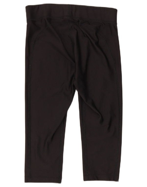 Under Armour Womens Heat Gear Capri Leggings UK 14 Large Black