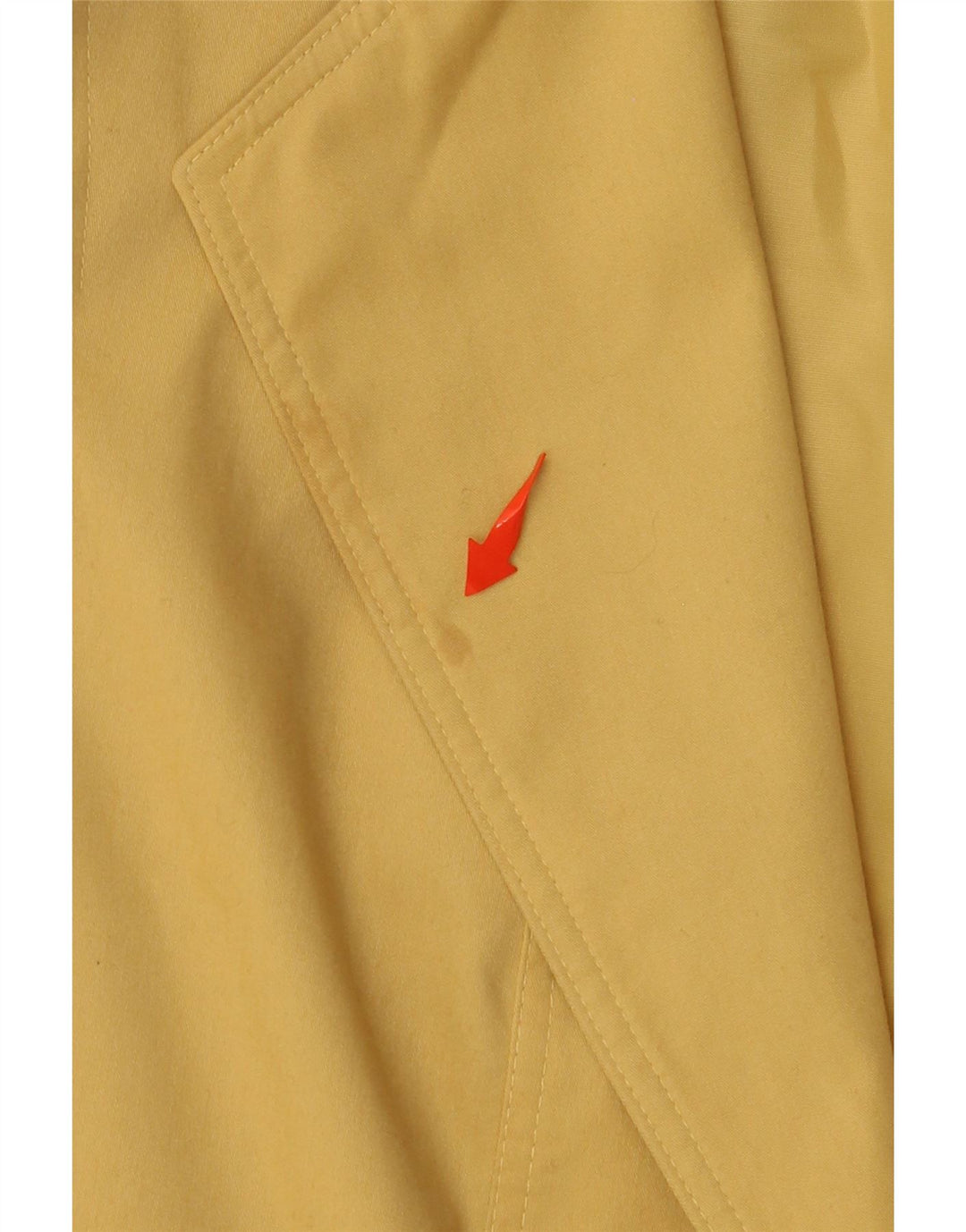 Hucke Damen Crop 3-Knopf-Blazerjacke EU 42 Große gelbe Baumwolle