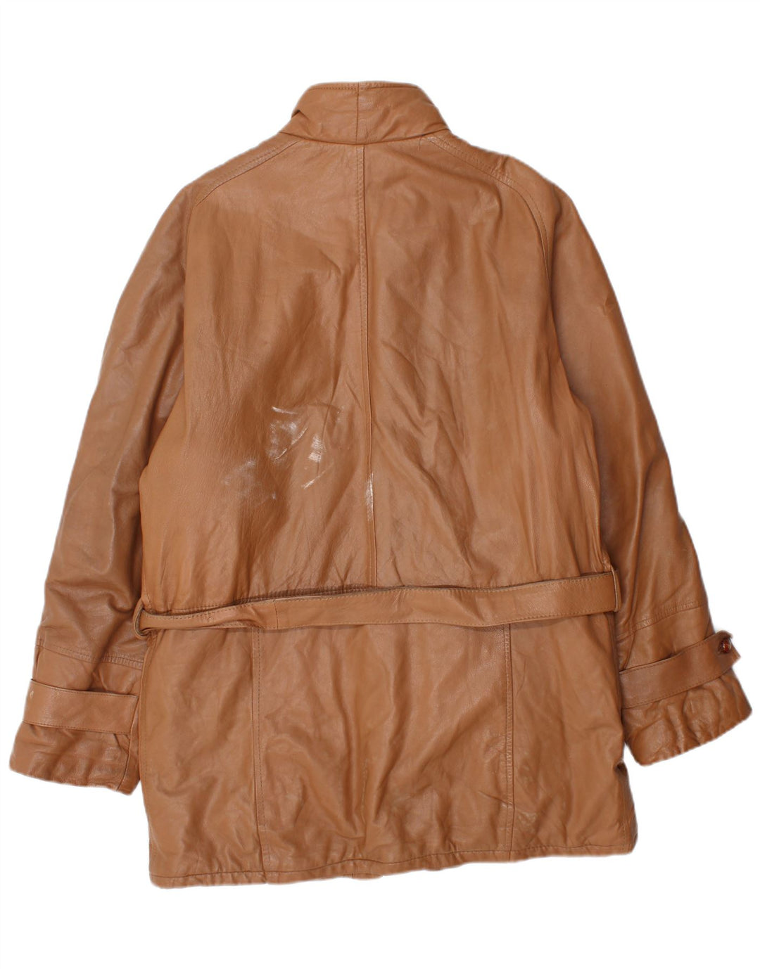 Vintage Herren Ledermantel IT 50 großes braunes Leder