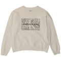 Calvin Klein Damen Grafik-Sweatshirt-Pullover UK 10 Small Weiße Baumwolle