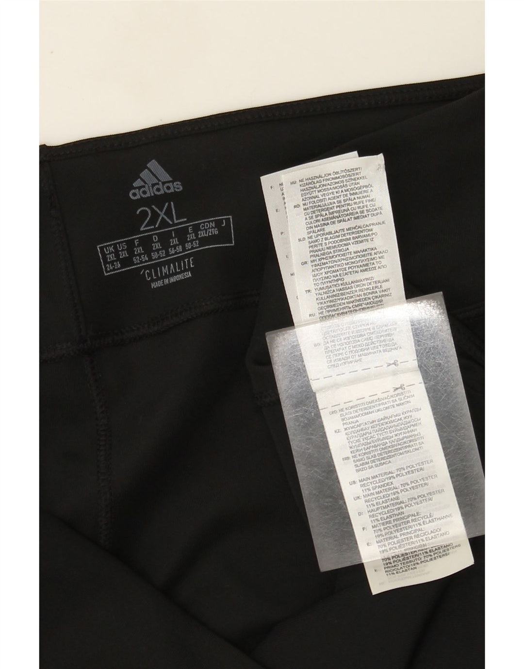Adidas Damen Climalite Capri Leggings UK 24/26 2XL Schwarz Polyester