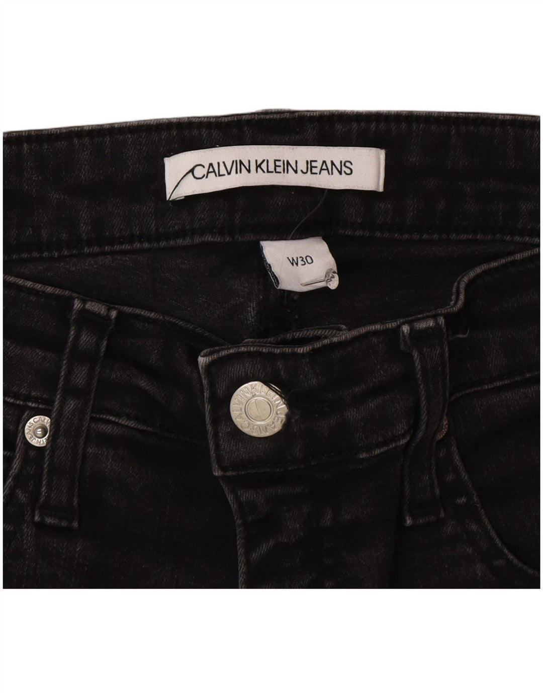 Calvin Klein Damen Skinny Jeans W30 L27 Grau