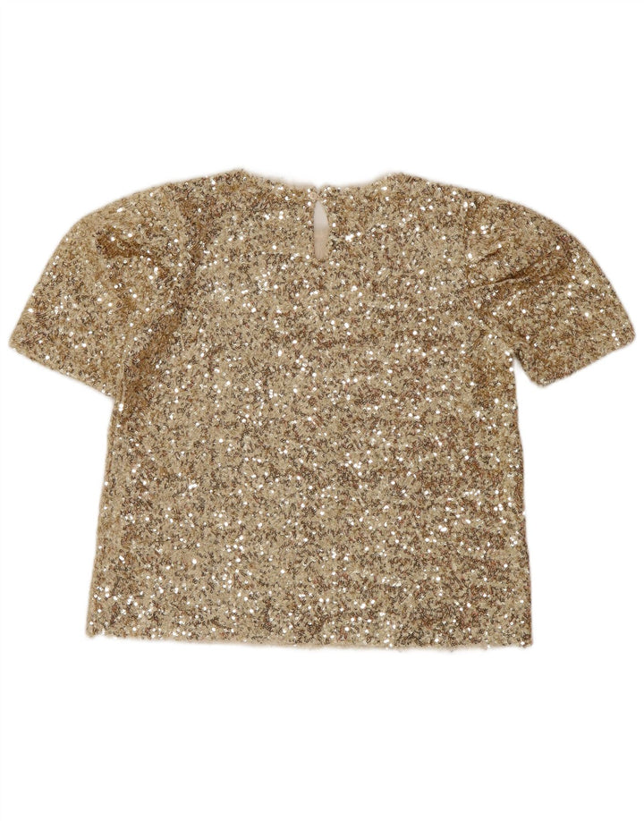 Zara Mädchen Bluse Top 13-14 Jahre Gold Polyester