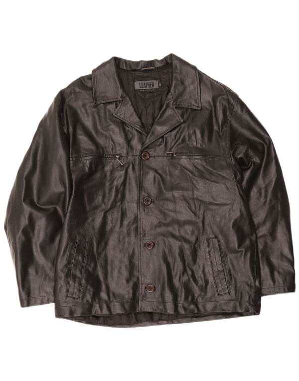 Metropolitan Herren Lederjacke IT 50 Large Schwarz