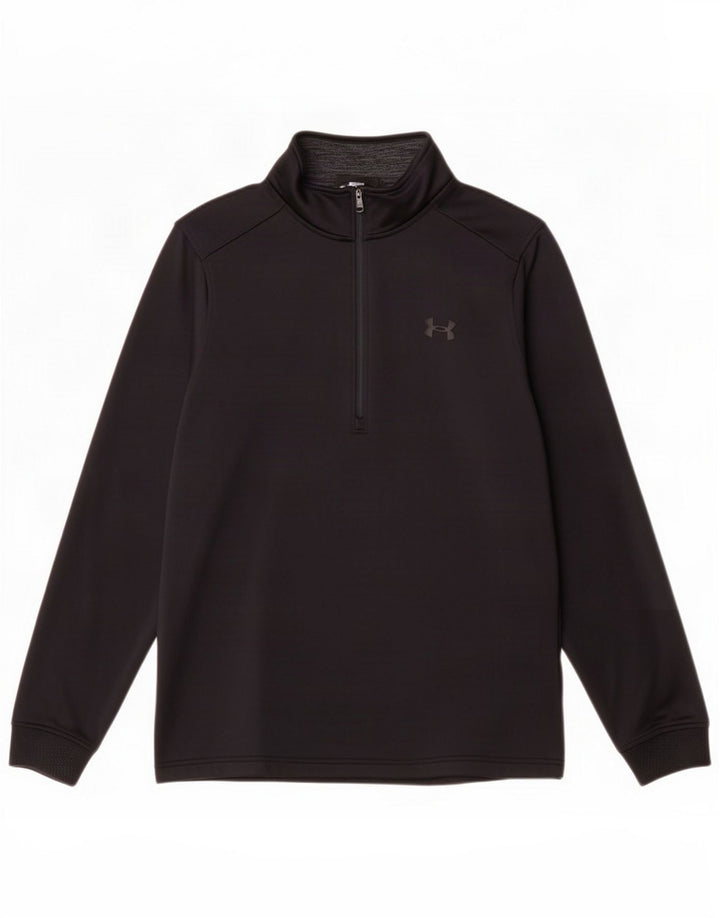Under Armour Herren Cold Gear Pullover-Trainingsanzugoberteil mit Reißverschluss, Größe S, Schwarz