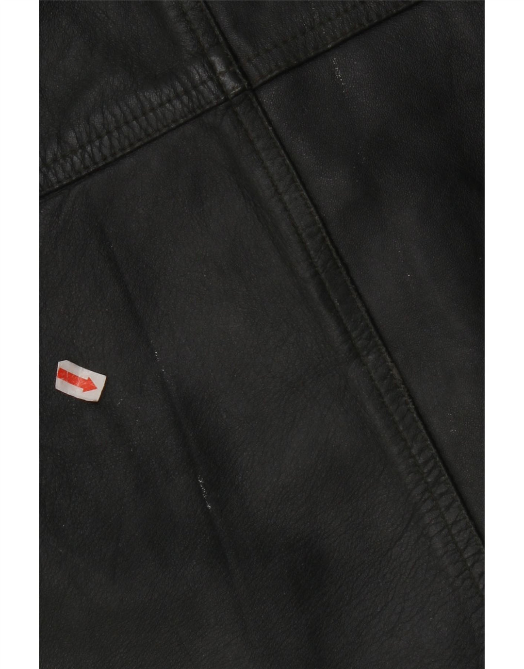 VINTAGE Herren Lederweste IT 56 2XL Khaki Leder