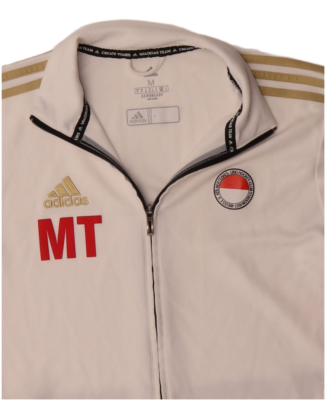 Adidas Herren Aeroready Trainingsanzug Top Jacke Medium Off White Colourblock