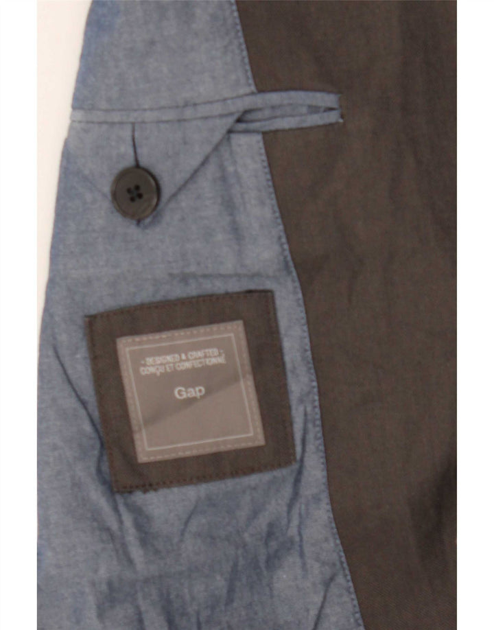 Gap Herren-Blazer mit 2 Knöpfen, UK 38, mittelgraue Baumwolle