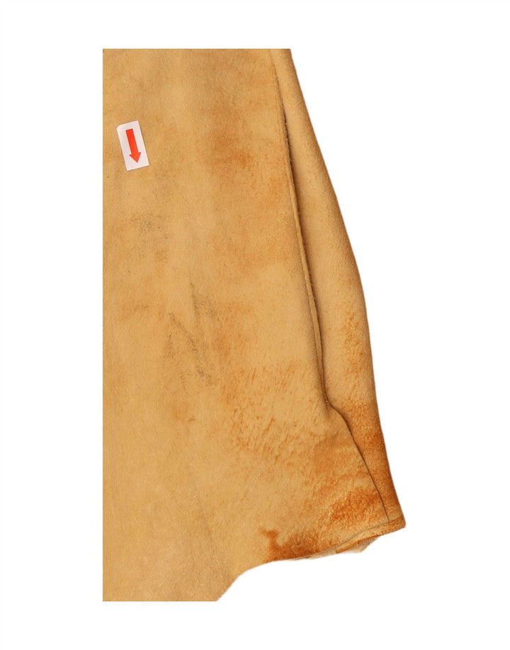 Fontanelli Damen Wildleder-Hemdjacke IT 46 Large Beige Leder