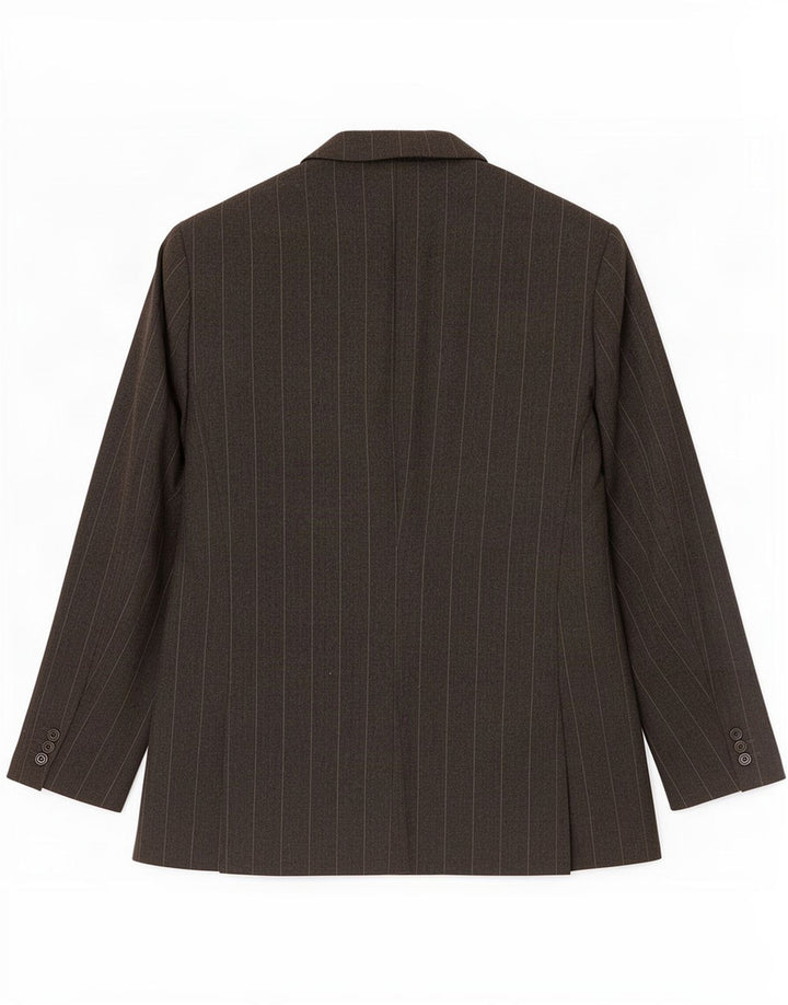 Paul Smith Herren-Blazer mit 3 Knöpfen, UK 40, große graue Nadelstreifenwolle
