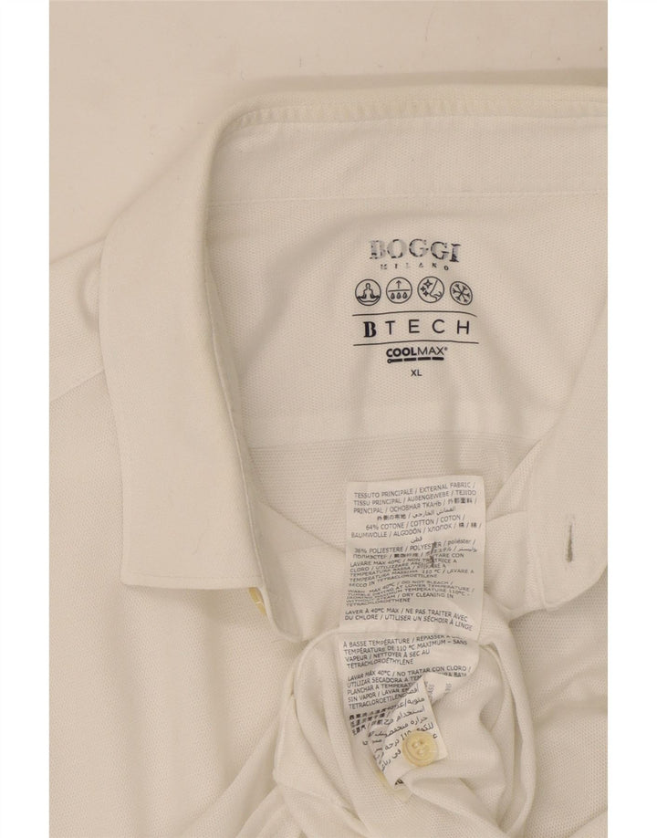 Boggi Herrenhemd XL, weiße Baumwolle