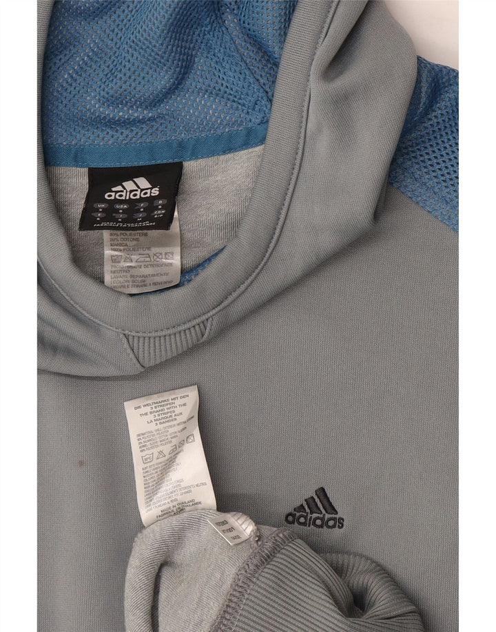 Adidas Herren Kapuzenpullover, klein, grau, Colourblock-Polyester