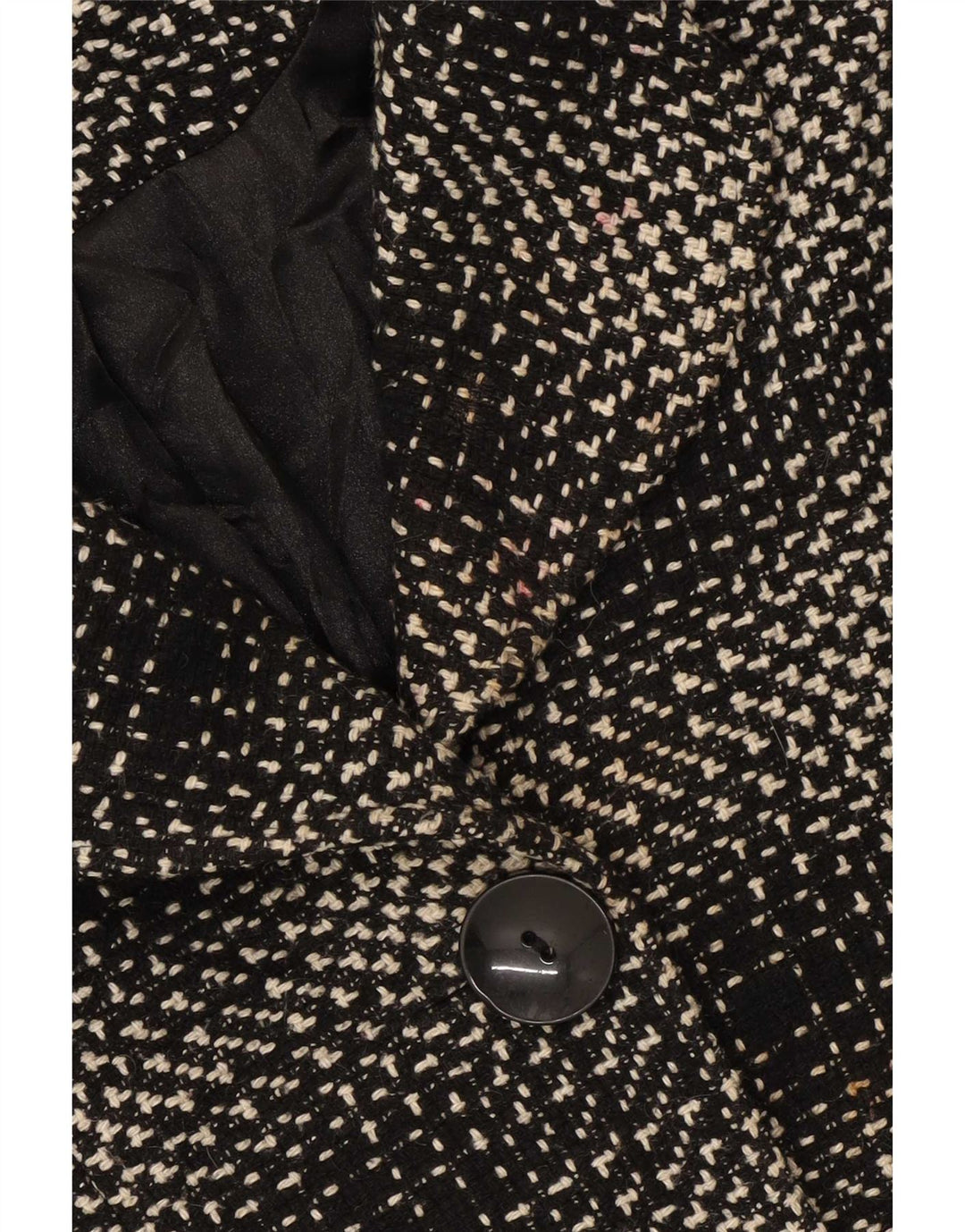 M&Co Damenmantel UK 16 Large Schwarz Kariertes Acryl