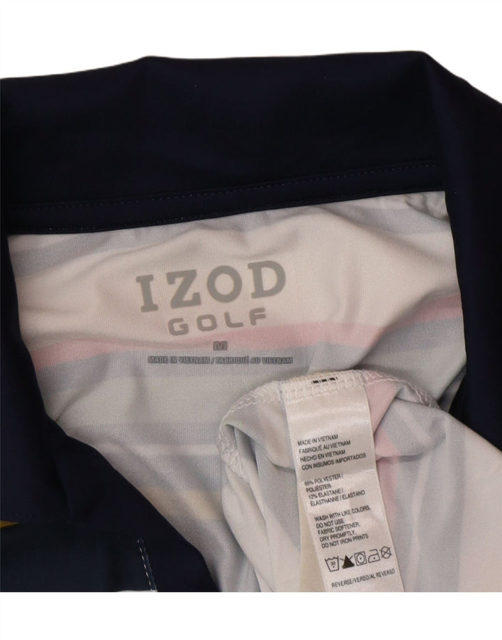 Izod Damen Poloshirt UK 14 Medium Mehrfarbig gestreift Polyester
