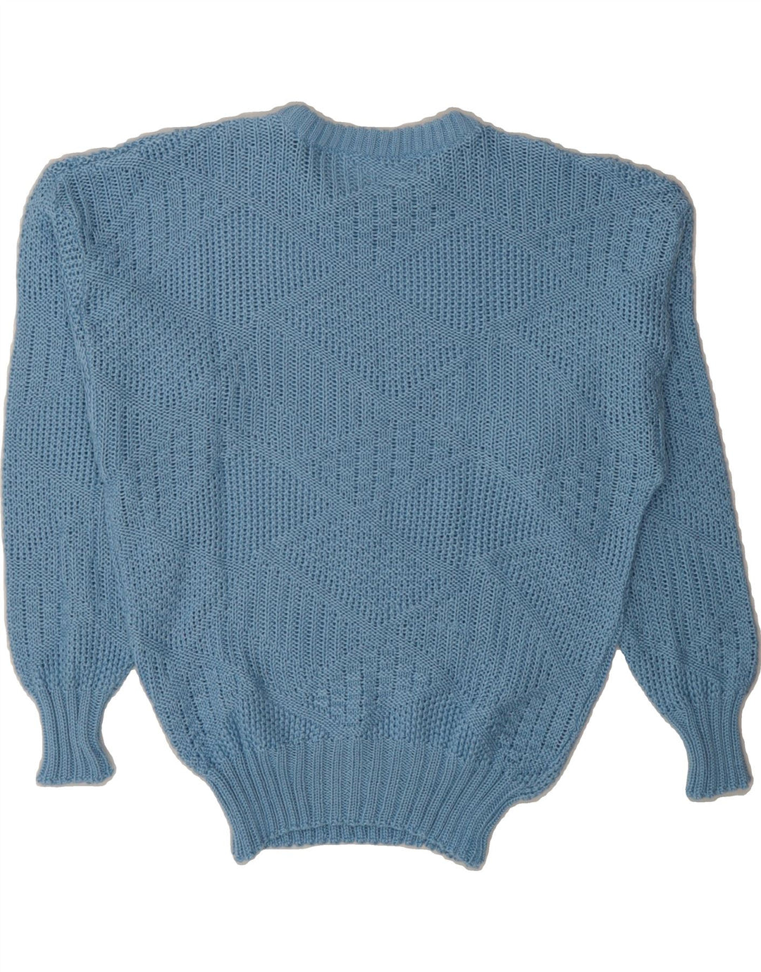 VINTAGE Womens Crew Neck Jumper Sweater UK 14 Large Blue Vintage Vintage and Second-Hand Vintage from Messina Hembry 