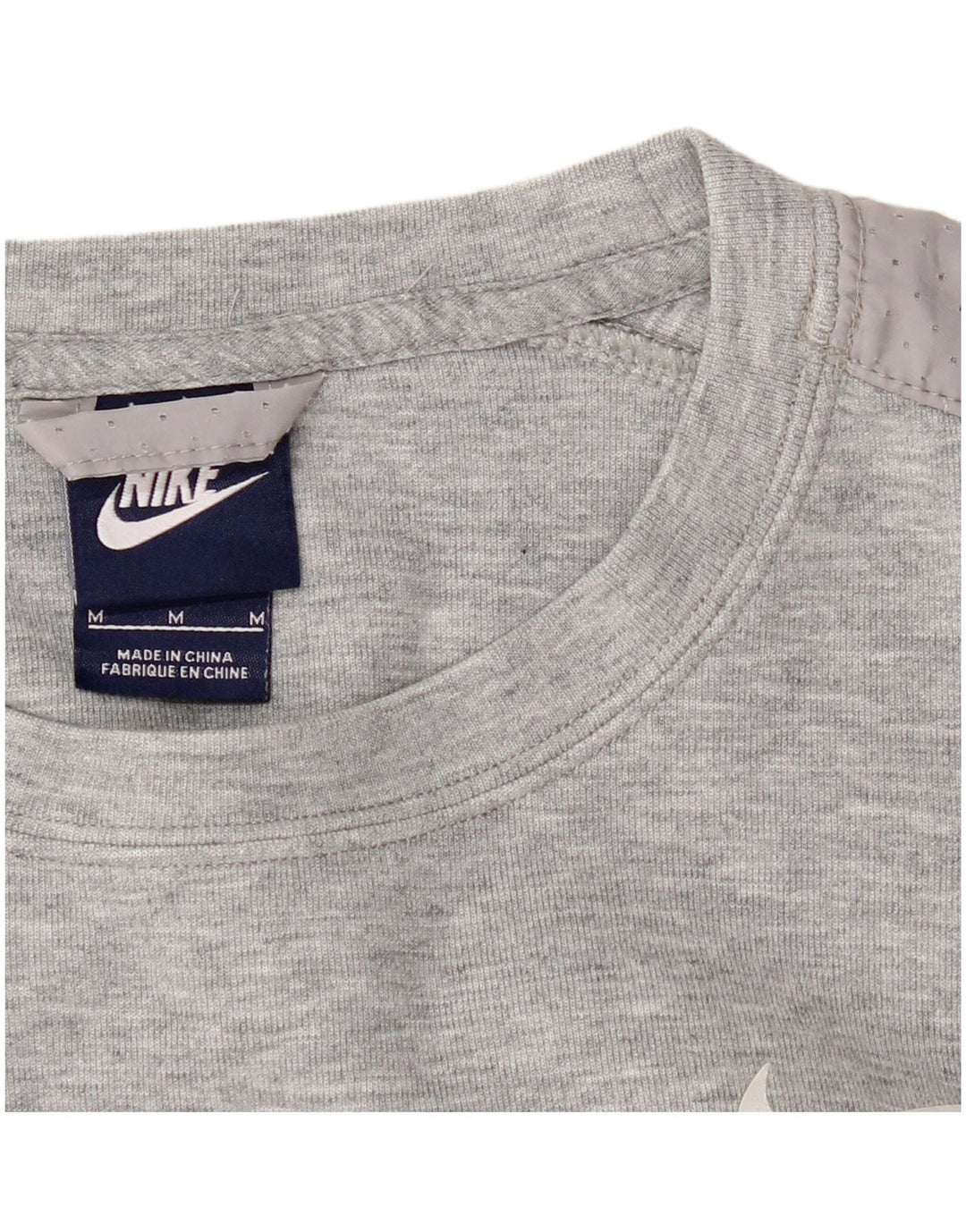 NIKE Womens Sweatshirt Jumper UK 14 Medium Grey Cotton