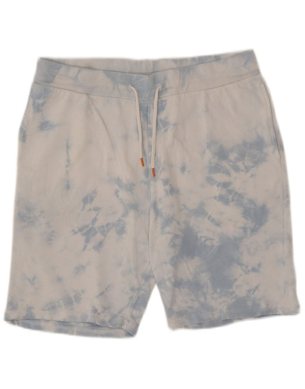 Jack & Jones Herren-Sportshorts XL, blaue Batik-Baumwolle